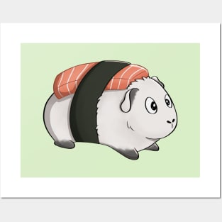 Guinea Pig In Sushi Costume Posters and Art